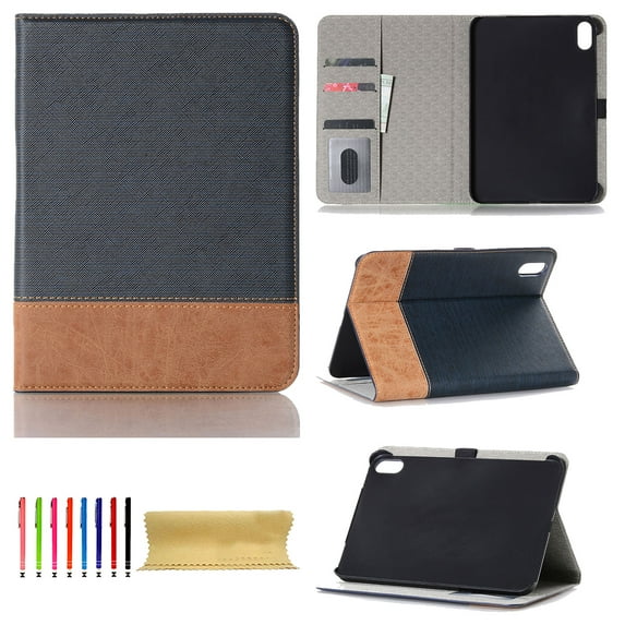 for iPad 10th Gen 10.9" 2022 with Card Slots & Cash Pocket Case, Premium PU Leather Business Folio Stand Cover - Multiple Viewing Angles Kickstand Tablet Cover for iPad 10th Generation, Blue