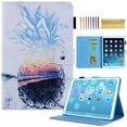 thumbnail image 1 of for iPad 10th Gen 10.9" 2022 Case, Pattern Card Slot Cover with Pencil Holder, Multi-Angle Viewing Stand, Pocket Design, Folio Leather Case for iPad 10th Gen 10.9" 2022, pineapple, 1 of 5