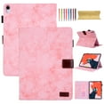 thumbnail image 1 of for iPad 10th Gen 10.9" (2022) Case, Retro Card Slot Cover with Pencil Holder, Multi-Angle Viewing Stand, Pocket Design, Folio Leather Case for Apple iPad 10th Gen 10.9" - Pink, 1 of 8