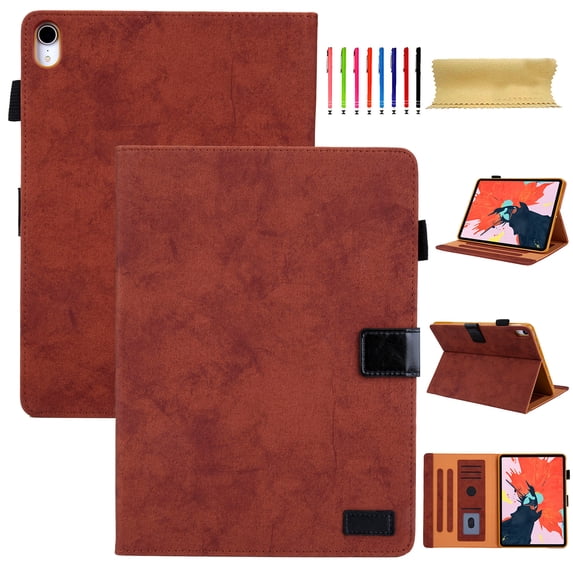 for iPad 10th Gen 10.9" (2022) Case - Slim Thin Shockproof Premium PU Leather Stand Cover Case, Auto Wake Sleep Smart Case Cover for Apple iPad 10th Gen 10.9" - Brown