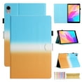 thumbnail image 1 of for iPad 10th Gen 10.9" 2022, Gradient Color PU Leather Folio Stand Magnetic Wallet with Card Pockets [Auto Wake/Sleep] Soft TPU Shockproof Cover for iPad 10th Generation, Blue+Orange, 1 of 11
