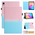 thumbnail image 1 of for iPad 10th Gen 10.9" 2022, Gradient Color PU Leather Folio Stand Magnetic Wallet with Card Pockets [Auto Wake/Sleep] Soft TPU Shockproof Cover for iPad 10th Generation, Pink+Blue, 1 of 11