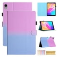thumbnail image 1 of for iPad 10th Gen 10.9" 2022, Gradient Color PU Leather Folio Stand Magnetic Wallet with Card Pockets [Auto Wake/Sleep] Soft TPU Shockproof Cover for iPad 10th Generation, Purple+Blue, 1 of 11