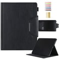 thumbnail image 1 of for iPad 10th Gen 10.9" 2022 PU Leather Wallet Case, with Card Pocket/Pencil Holder/Typing Angle Auto Sleep/Wake for iPad 10th Generation 10.9 inch Vegan PU Leather Magnetic Cover, Black, 1 of 8