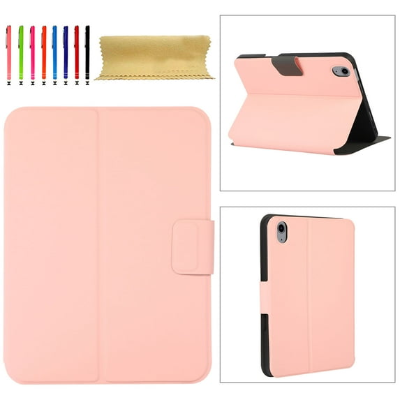 for iPad 10th Gen 10.9" 2022 Smart Case , Magnetic Folio Case Protective Hybrid Slim Tri-fold Stand Auto Wake/Sleep with Pencil Holder For iPad 10th Gen 10.9" 2022, Pink