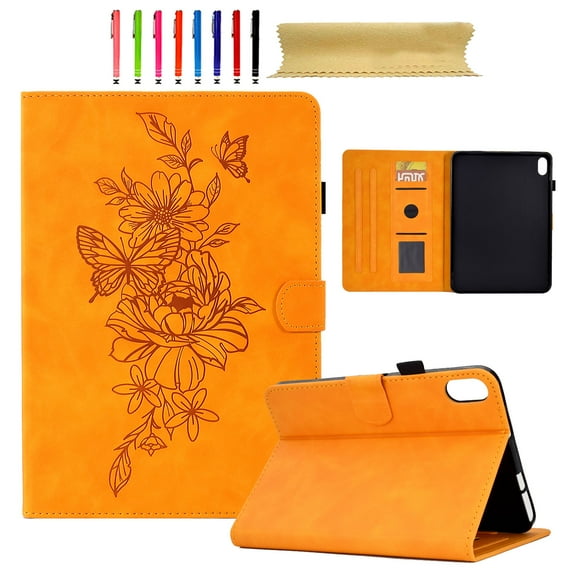 for iPad 10th Gen 10.9 inch 2022, Premium Luxury PU Leather Cover/Smart Folio with Dual Stand and Auto Sleep/Wake Function Case Cover with Pen Slot & Card Slots for iPad 10th Generation, Khaki