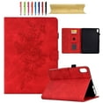thumbnail image 1 of for iPad 10th Gen 10.9 inch 2022, Premium Luxury PU Leather Cover/Smart Folio with Dual Stand and Auto Sleep/Wake Function Case Cover with Pen Slot & Card Slots for iPad 10th Generation, Red, 1 of 7