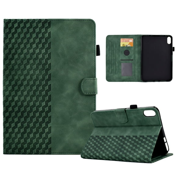 for iPad (A16) 11th Gen 2025 / iPad 10th Gen 2022 Folio Case, Premium PU Leather Auto Wake / Sleep Stand with Pen Slot and Card Slots Magnetic Lightweight Case Cover, Green