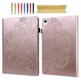 thumbnail image 1 of for iPad (A16) 11th Generation 2025 Case - Shockproof Light Weight Protective Embossed Floral PU Leather with Pen Slot & Kickstand & Card Slots Case Cover for iPad 10th Gen 10.9 lnch 2022, Rosegold, 1 of 8