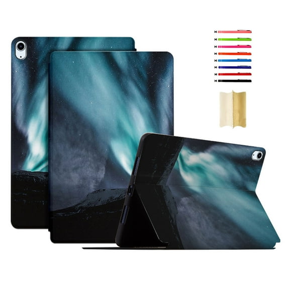 for iPad 10th Generation 10.9 Inch 2022 Case, Pattern Marble Premium PU Leather Folio Case & Multiple Viewing Angles Stand Auto Sleep/Wake Case Cover for iPad 10th Gen 10.9" 2022, #2 Aurora