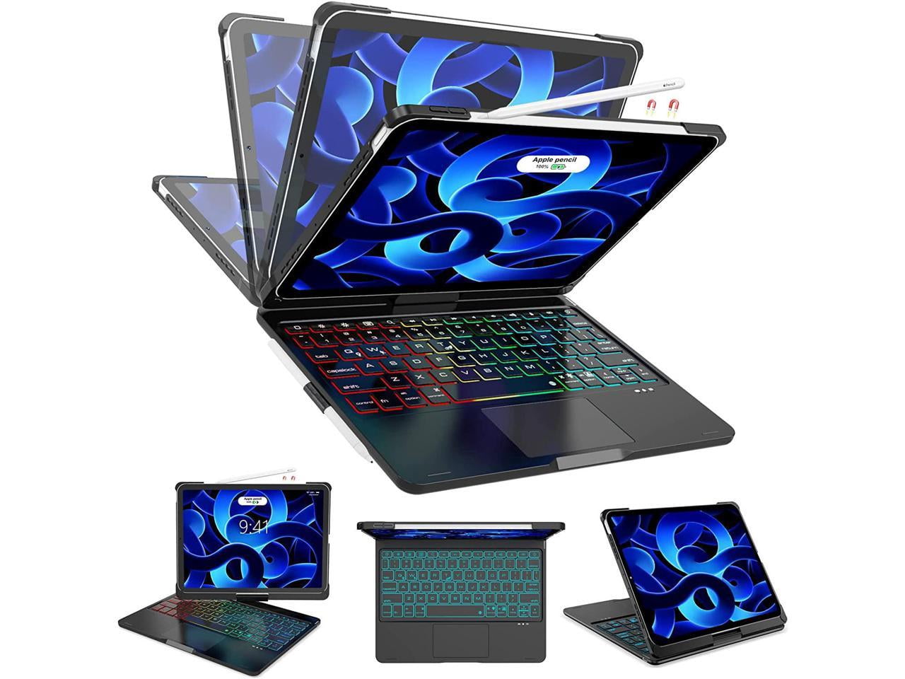 iPad 10th Generation 10.9 inch 2022 Case with Keyboard, Trackpad, Backlit, Rotatable - Touchpad iPad 10th Keyboard Case 10.9" 2022 with Pencil Holder