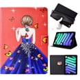 thumbnail image 1 of for iPad 10th Generation 10.9 inch 2022,  Lovely Pattern Soft Rubber Back Cover, Protective Leather Case, Adjustable Stand Auto Wake/Sleep Smart Case for iPad 10th Generation 10.9",Girl, 1 of 7