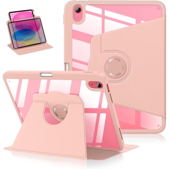 iPad 10th Generation 2022 Case with Pencil Holder - (360 Degree Rotation & Auto Wake/Sleep), Premium Folio Stand Case with Flexible Viewing Angles for Apple iPad 10.9 Inch 2022