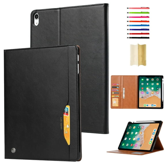 iPad 10th Generation Case 10.9" 2022 with Built-in Apple Pencil Holder Auto Sleep/Wake Function PU Leather Smart Cover for iPad 10th Generation(10.9") , Black
