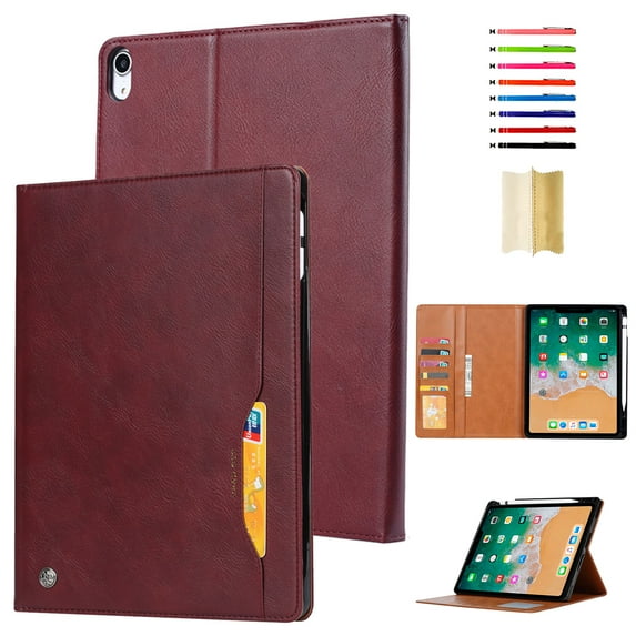 iPad 10th Generation Case 10.9" 2022 with Built-in Apple Pencil Holder Auto Sleep/Wake Function PU Leather Smart Cover for iPad 10th Generation(10.9") , Winered