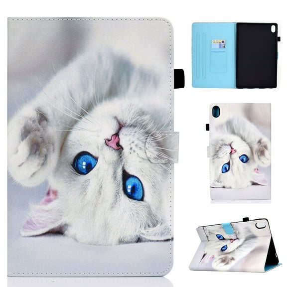 iPad 10th Generation Case 10.9 Inch 2022, TECH CIRCLE Multi-Angle Viewing Lightweight Folio Stand Smart Protective Cover Auto Sleep/Wake for Apple iPad 10th Generation Case iPad 10.9 Inch,White Cat