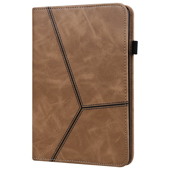 iPad 10th Generation Case 10.9 Inch 2022,TECH CIRCLE Slim Lightweight PU Leather Flip Smart Stand Wallet Cover with Hand Strap Auto Wake/Sleep Protective Folio Cover for iPad 10th Gen 2022, Brown