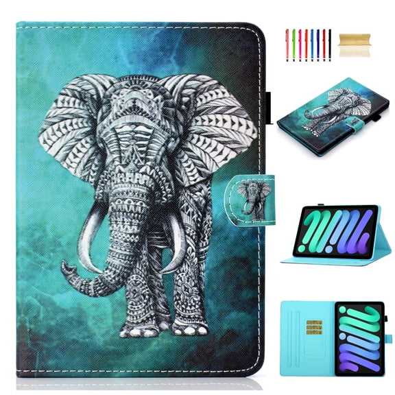 iPad 10th Generation Case 10.9 Inch,TECH CIRCLE Multi-Angle Viewing Slim Fit Folio Stand Case Full Body Protective Cover with Auto Sleep Wake Smart Cover for 10.9” iPad 10th Gen 2022 Release,Elephant