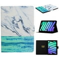 thumbnail image 1 of iPad 10th Generation Case 10.9 inch 2022, Marble Patterned Slim Multi-Angle Viewing Folio Magnetic Stand Wallet Card Slot with Auto Sleep Wake Smart for Apple iPad 10th Gen 10.9 inch 2022, Sea, 1 of 7