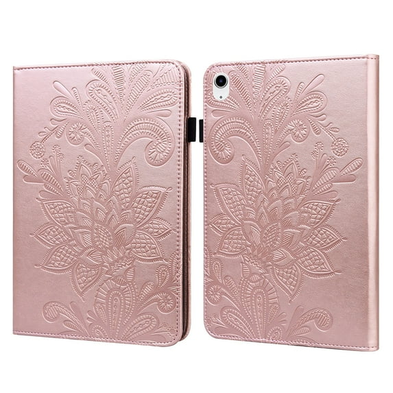 iPad 10th Generation Case 10.9 inch 2022, TECH CIRCLE 3D Embossed Mandala PU Leather Flip Folio Stand Wallet Cover with Pencil Holder Card Pockets for Apple iPad 10th Generation 10.9 Inch,Rosegold