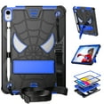 thumbnail image 1 of Dteck Case for iPad (A16) 11th Gen 11" 2025 / iPad 10th Generation 10.9" 2022, Case with Soft PET Screen Protector for Kids, Heavy Duty Shockproof iPad Case with Kickstand Shoulder Strap,Black+Blue, 1 of 6