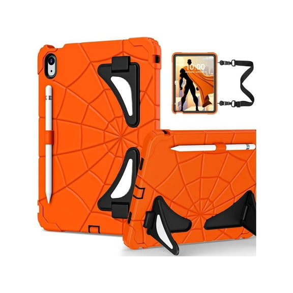 iPad 10th Generation Case 2022, Kids Friendly iPad 10.9 Case with Kickstand Shoulder Strap Pencil Holder, Heavy Duty Protective Case for iPad 10th Generation 2022 Release