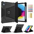 thumbnail image 1 of iPad 10th Generation Case 2022 with Pencil Holder - (360 Degree Rotation & Auto Wake/Sleep), Feishell Premium Folio Stand Case with Flexible Viewing Angles for Apple iPad 10.9 Inch 2022, Black, 1 of 12