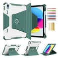 thumbnail image 1 of iPad 10th Generation Case 2022 with Pencil Holder - (360 Degree Rotation & Auto Wake/Sleep), Feishell Premium Folio Stand Case with Flexible Viewing Angles for Apple iPad 10.9 Inch 2022, Green, 1 of 12
