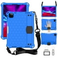 thumbnail image 1 of iPad 10th Generation Case 2022, Upgraded Military Grade Heavy Duty Silicone Protector Rugged iPad 10th Gen 10.9 inch 2022 Cover Pencil Holder + Stand+ Handle+ Shoulder Strap, Blue, 1 of 6