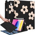 for iPad 10th Generation Case with Keyboard Pencil Holder 10.9 Inch
