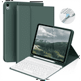 thumbnail image 1 of Kenke iPad (A16) 11th Generation 11 inch 2025 Keyboard Case,Case for iPad 10th Generation 10.9 inch 2022 Bluetooth Detachable -with Pencil Holder - Flip Stand Case - Keyboard Case, Dark Green, 1 of 10