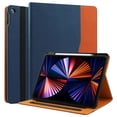 thumbnail image 1 of iPad 10th Generation Case iPad 10.9 Inch Case 2022 with Built-in Pencil Holder, Folio Stand Leather Cover with Multiple Angles & Auto Sleep/Wake for iPad 10.9 Inch, NavyBlue/Brown, 1 of 7