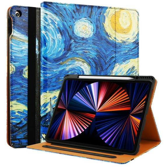 iPad 10th Generation Case iPad 10.9 Inch Case 2022 with Built-in Pencil Holder, Folio Stand Leather Cover with Multiple Angles & Auto Sleep/Wake for iPad 10.9 Inch, Starry Night