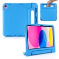 thumbnail image 1 of iPad 10th Generation Kids Case 2022, New iPad 10.9 inch 2022 case, Shockproof, Silicone Rubber EVA Portable Handle Stand Protective Kids Cover Case for iPad 10th Generation 2022 10.9 Inch, Blue, 1 of 5