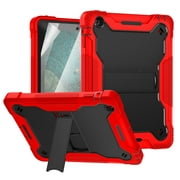 iPad 2 3 4 Case with Screen Protector Film, Dteck Heavy 3 IN 1 Rugged Shockproof Case Kickstand Protective Cover for 9.7" iPad 4 / iPad 3 / iPad 2, Red