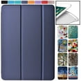 thumbnail image 1 of iPad 2nd 2011 3rd 4th Gen 2012-9.7 Inch [iPad 4 iPad 3 iPad 2 Old Model ] A1458 A1416 A1395 MC705LL/A MD328LL/A MD333LL/A MD510LL/A Smart Adjustable Stand Feature Sleek Design Flip Case - Navy Blue, 1 of 8