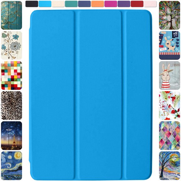 iPad 2nd 2011 3rd 4th Gen 2012-9.7 Inch [iPad 4 iPad 3 iPad 2 Old Model ] A1396 A1416 A1458 A1395 A1430 MC705LL/A MD328LL/A MD333LL/A MD510LL/A Ultra Slim Smart Auto Sleep/Wake PC Cover - Blue