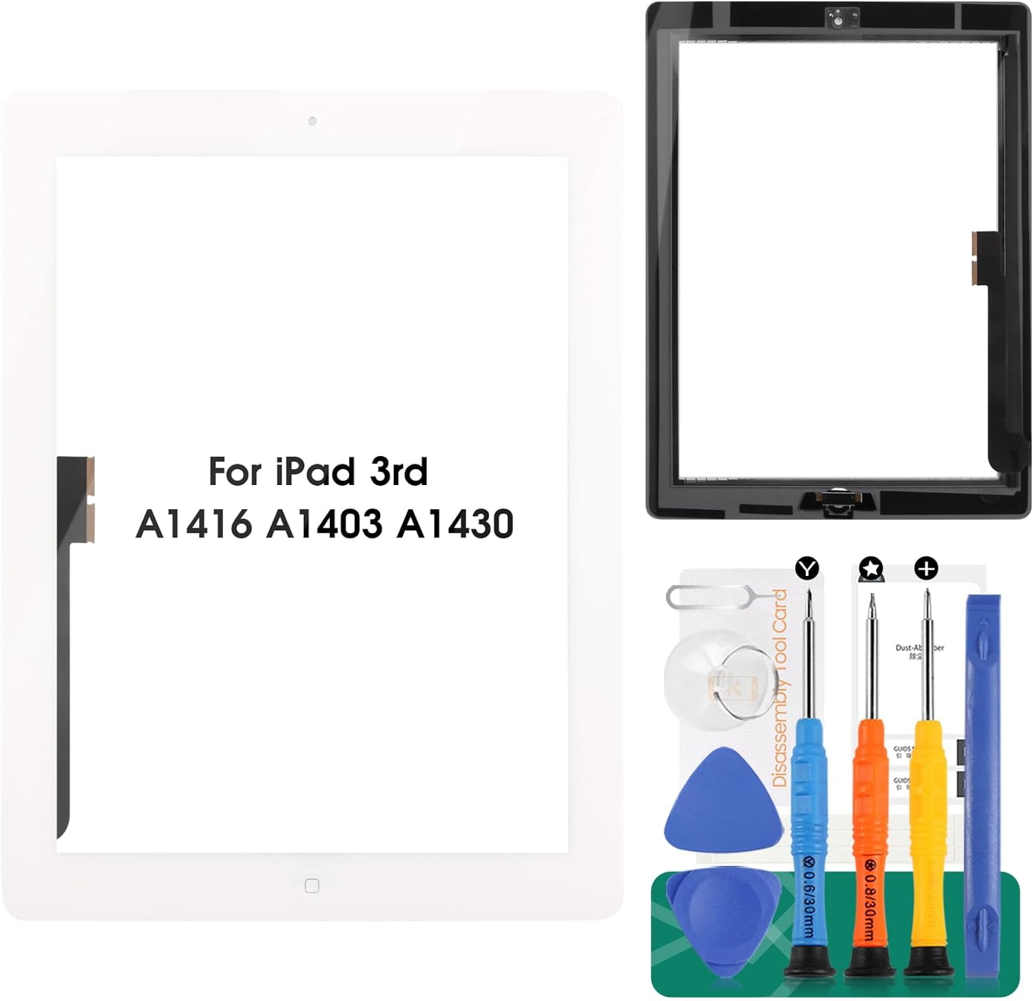 Sensor De Pantalla Táctil Con Panel De Cristal Y Botón De Inicio Para IPad, Nuevo, 3, 4, A1416