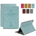 thumbnail image 1 of iPad 4 iPad 3 iPad 2-9.7 Inch [iPad 4th / 3rd / 2nd Old Model ] A1396 A1416 A1430 A1403 A1458 A1459 A1460 A1395 A1397 Folio Deer Pattern Protective Smart Cover - Blue, 1 of 8