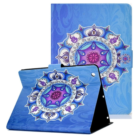 iPad 4th / 3rd / 2nd Generation Case, Allytech Slim Fit PU Leather Folio Kickstand Smart Cover Auto Sleep Wake Lightweight Anti Scratch Pencil Holder Wallet Case for Apple iPad 2 3 4, Mandala