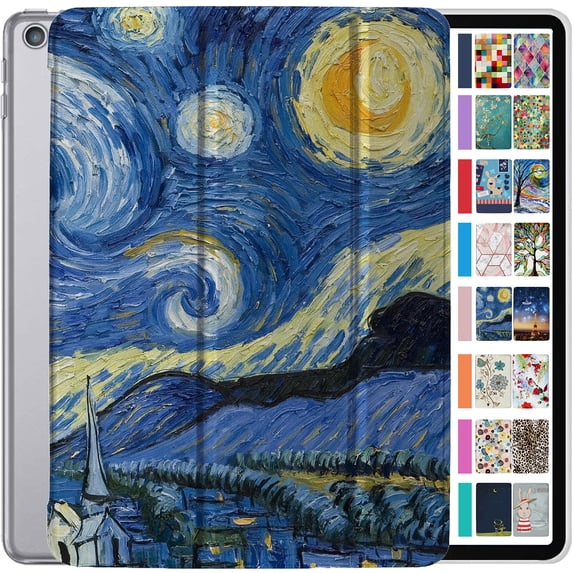 iPad 5th Gen 9.7" 2017 Case With Stand Feature A1822 A1823 MP2F2LL/A MP2G2LL/A MPGT2LL/A MPGW2LL/A MP2H2LL/A MP2J2LL/A MP242LL/A MP252LL/A MPGA2LL/A MPGC2LL/A MP2D2LL/A MP2E2LL/A Starry Night
