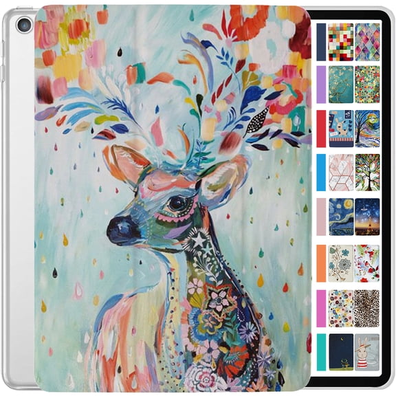 iPad 5th Gen 9.7" 2017 Case With Stand Feature A1822 A1823 MP2F2LL/A MP2G2LL/A MPGT2LL/A MPGW2LL/A MP2H2LL/A MP2J2LL/A MP242LL/A MP252LL/A MPGA2LL/A MPGC2LL/A MP2D2LL/A MP2E2LL/A Deer Print