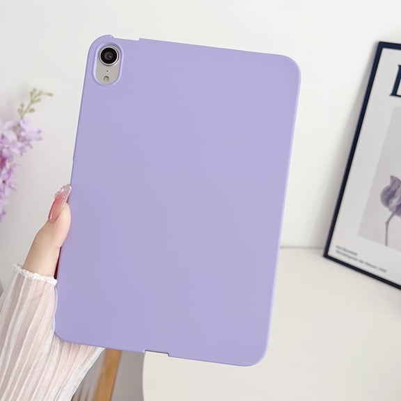 for iPad 5th Gen 9.7" 2017/iPad 6th Gen 9.7" 2018 Frosted Case, Slim Fit Lightweight Design Matte TPU Rubber Soft Skin Silicone Shockproof Protective Back Case Cover - Purple