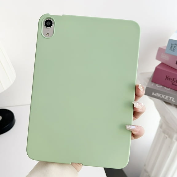 for iPad 5th Gen 9.7" 2017/iPad 6th Gen 9.7" 2018 Frosted Case, Slim Fit Lightweight Design Matte TPU Rubber Soft Skin Silicone Shockproof Protective Back Case Cover - Matchagreen