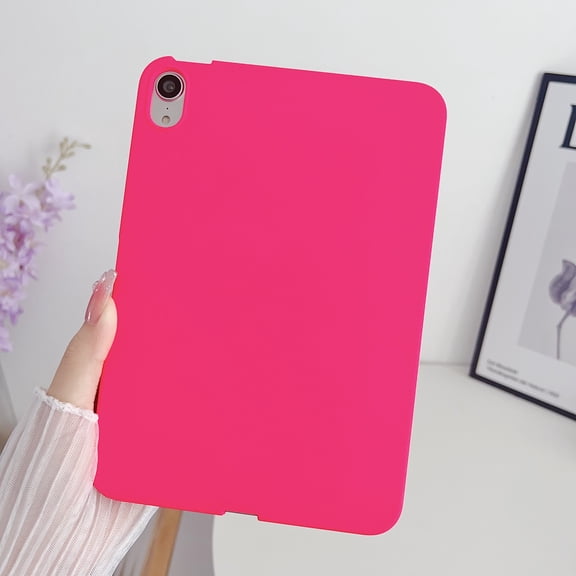 for iPad 5th Gen 9.7" 2017/iPad 6th Gen 9.7" 2018 Frosted Case, Slim Fit Lightweight Design Matte TPU Rubber Soft Skin Silicone Shockproof Protective Back Case Cover - Rose