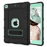 iPad 5th Gen Case,iPad 6th Gen Case, Dteck Shockproof Stand Kids Case Protective Cover For Apple iPad 5th 2017/6th 2018, Black / Mint
