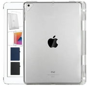 iPad 6 5 Air 1 2 Gen 9.7 Inch [iPad 6th 5th Air 1st 2nd ] A1893 A1822 A1566 MRJN2LL/A MR7G2LL/A MP2F2LL/A MP2G2LL/A MD785LL/A TPU Protective Cover with Pencil Holder - Transparent with Pencil Holder