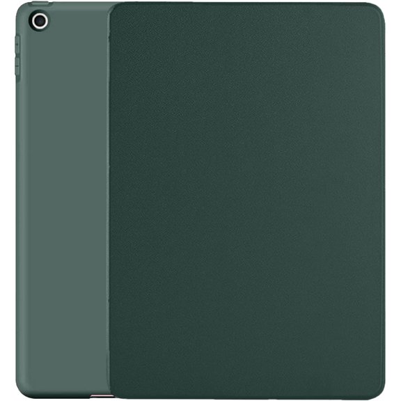 iPad 6th 5th Air 1st 2nd Gen 9.7 Inch [iPad 6 5 Air 1 2 ] A1893 A1822 A1566 A1474 MH2V2LL/A MRM52LL/A MP242LL/A Trifold Soft Silicone Shock Proof Magnetic Flip Case - Dark Green