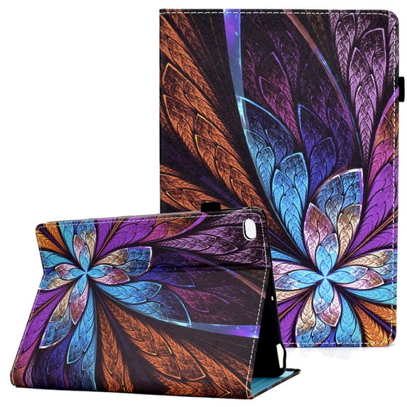 iPad 6th/5th Gen 2018/2017 Case, iPad Air 2/Air 1 Case with Pencil Holder and Card Pocket, Allytech PU Leather Protective Folio Kickstand Auto Sleep Wake Smart Case for iPad 9.7", Colorful Floral