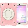thumbnail image 1 of iPad 6th/5th Generation 9.7 Case, Protective Case with Pencil Holder, [Crossbody Strap], Full-Body Silicone+PC Rotatable Kickstand & Hand Strap for iPad 5th/6th Gen/Air 2/ Pro 9.7,Pink, 1 of 11